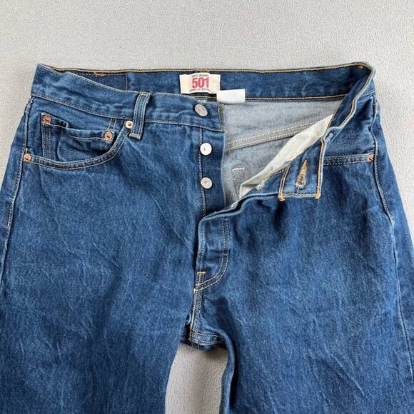 Levi's‎ Jeans Mens 34x34 Blue 501 Straight Leg Button Fly Denim Streetwear Y2K - Picture 5 of 16